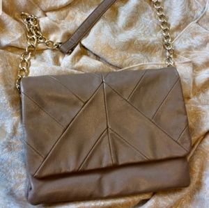 Tan/brown Street Level Crossbody Purse